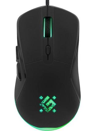 Миша ігрова defender arga gm-049 black 3600 dpi 6 кнопок led rainbow з килимком (52049)
