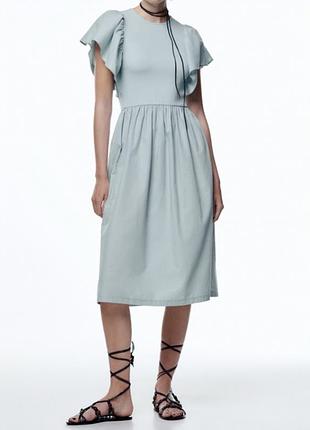 Шикарна бавовняна сукня від zara