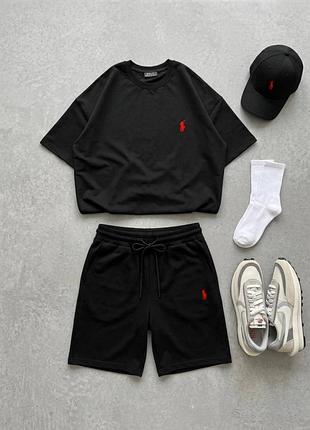 Костюм летний шорты + футболка polo ralph lauren⬛️