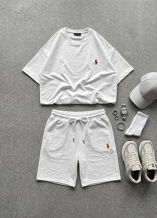 Костюм летний шорты + футболка polo ralph lauren⬛️