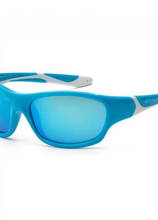 Солнцезащитные очки koolsun sport для детей 3–8 лет, сине-белые, защита uv400