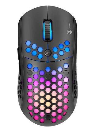 Миша комп'ютерна ігрова marvo wired programmable gaming mouse g961 rgb-підсвічування 400-12000dpi чорний