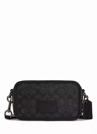 Сумка coach wyatt crossbody in signature canvas charcoal black
