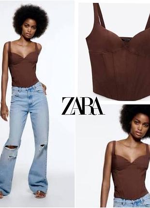 Топ-корсет на кісточках zara