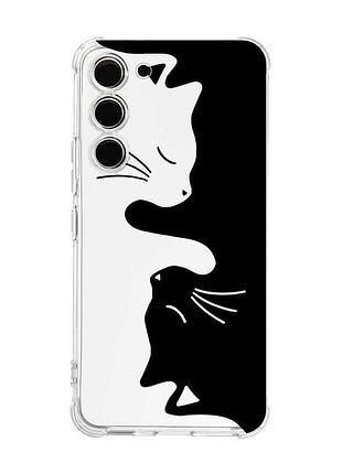 Чохол з потовщеними кутами на samsung galaxy s23 :: котики (принт 118)