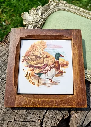 Винтажное настенное панно, дикие утки «gamebirds».