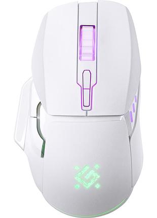 Бездротова миша defender stix gm-009, 3200 dpi, 7 програмованих кнопок, вбудований акумулятор 500 ма·год, колір white (52009)