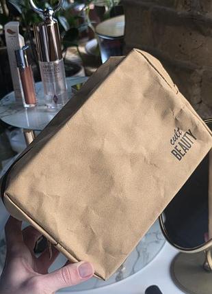 Велика містка еко косметичка cult beauty крафт одне відділення