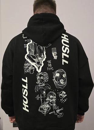 Худи hussl hoodie, размер l, хлопок/эластан