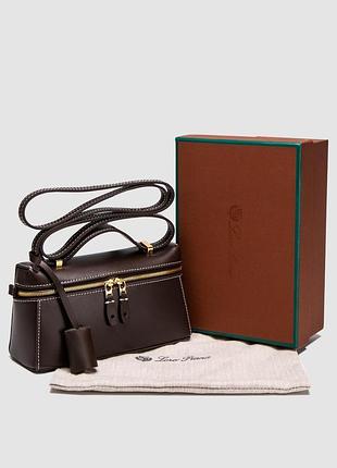 Сумка loro piana extra bag l19 chocolate leather