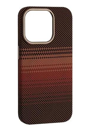 Чохол pc carbon style magsafe for iphone 13/14 sunset