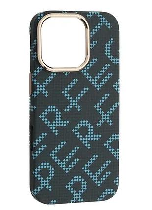 Чохол pc carbon style magsafe for iphone 16 pro blue perfect