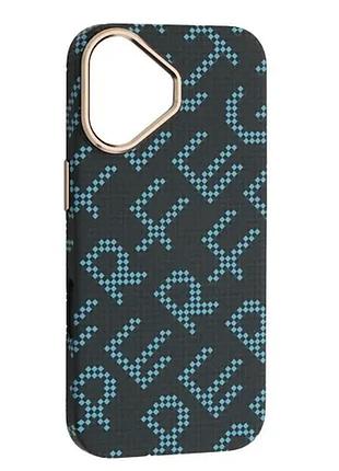 Чохол pc carbon style magsafe for iphone 17 blue perfect