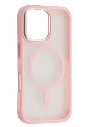 Чехол new matte magsafe for iphone 16 pink