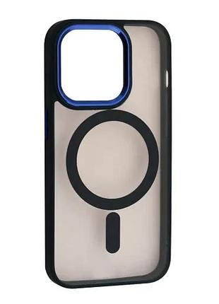 Чохол cristal guard magsafe for iphone 13 pro max dark blue