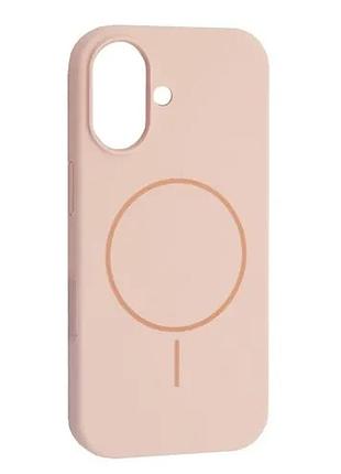 Чохол silicone case with magsafe for iphone 16 pink