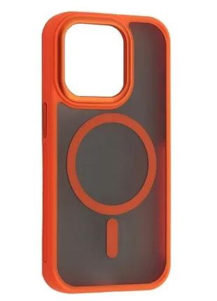 Чохол new matte magsafe for iphone 11 orange