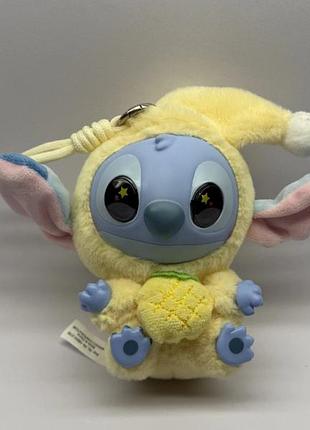 Мягкая игрушка-брелок stitch в костюме зайчика с ананасом