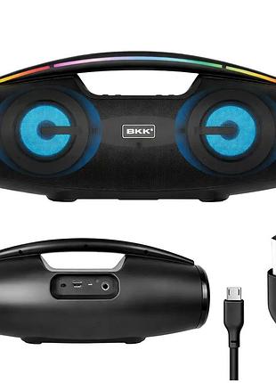 Портативна bluetooth-колонка 20 вт із мікрофоном usb aux чорна b100