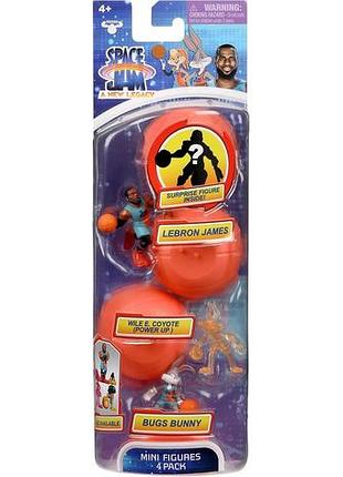 Набір фігурок space jam: a new legacy — леброн джеймс, багз банні, хитрий койот та секретна фігурка, 4 шт
