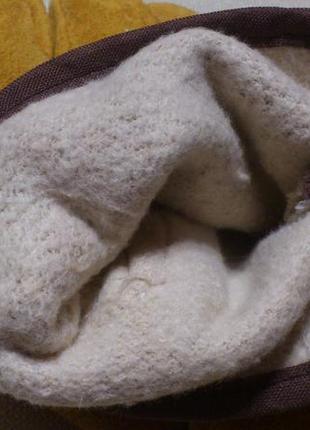 Перчатки зимние кожаные замшевые мужские рукавички шкіряні замшеві чоловічі🧤4 фото