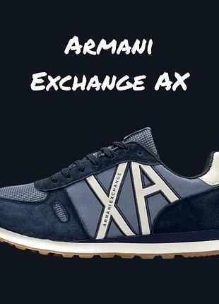 Мужские кроссовки armani exchange ax navy white