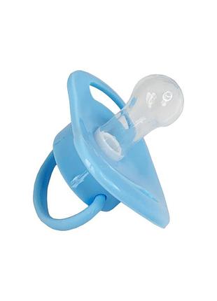 Пустышка силиконовая круглая mgz-0516(blue) с колпачком