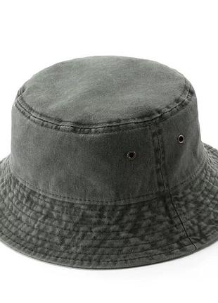 Панама женская хлопковая потертая vintage хаки