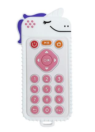 Силиконовый прорезыватель пульт "единорог" mgz-0425(white)