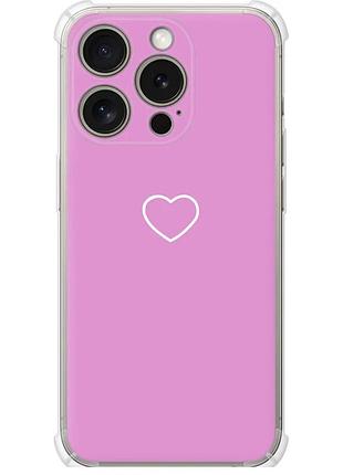 Чехол силикон с усиленными углами на телефон iphone 15 pro сердце 2 "4863sp-3096-58250"