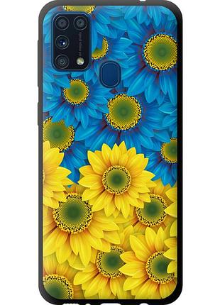 Чехол tpu патриотический на телефон samsung galaxy m31 m315f жёлто-голубые цветы "1048b-1907-58250"