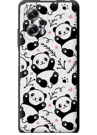 Чехол tpu на телефон xiaomi poco x4 gt 5g панды "4318b-3862-58250"