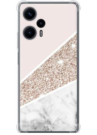Чехол силикон с усиленными углами на телефон xiaomi redmi note 12 turbo пастельный мрамор "4342sp-3025-58250"