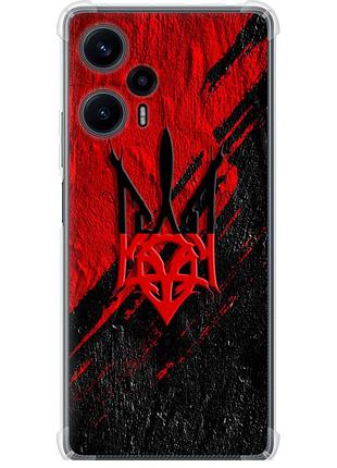 Чехол силикон с усиленными углами патриотический на телефон xiaomi redmi note 12 turbo герб v4