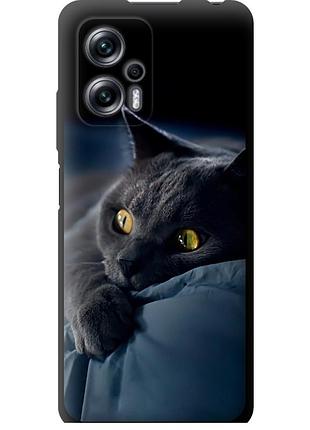 Чехол tpu на телефон xiaomi redmi note 11t pro дымчатый кот "825b-2644-58250"