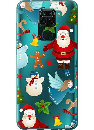 Чохол силіконовий на телефон xiaomi redmi note 9 новорічний 1 "4614u-2017-58250"
