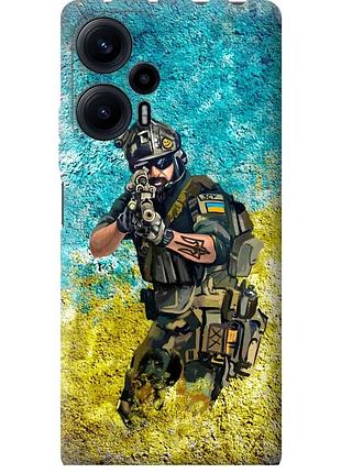 Чехол силиконовый патриотический на телефон xiaomi poco f5 воин зсу "5311u-3170-58250"