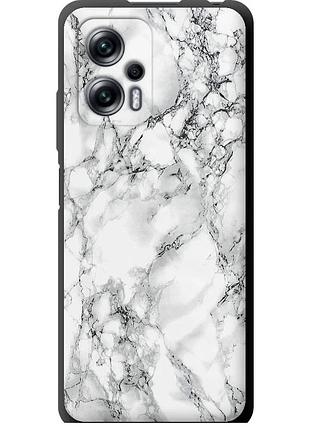 Чехол tpu на телефон xiaomi redmi note 11t pro+ мрамор белый "4480b-3861-58250"