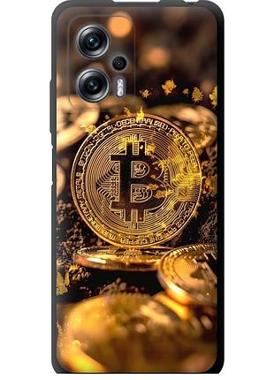 Чехол tpu на телефон xiaomi poco x4 gt 5g золотая лихорадка биткойна "6089b-3862-58250"