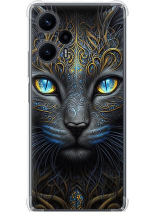 Чехол силикон с усиленными углами на телефон xiaomi redmi note 12 turbo кошка "5548sp-3025-58250"