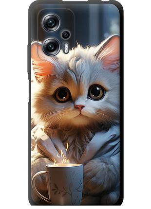 Чехол tpu на телефон xiaomi redmi note 11t pro+ white cat "5646b-3861-58250"