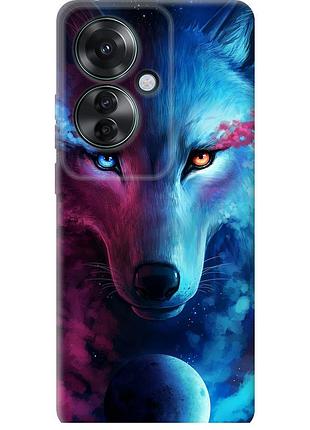 Чехол силиконовый на телефон oppo reno11 f арт-волк "3999u-3671-58250"
