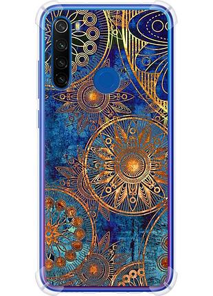 Чехол силикон с усиленными углами на телефон xiaomi redmi note 8t золотой узор "678sp-1818-58250"