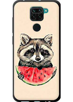 Чехол tpu на телефон xiaomi redmi note 9 енотик с арбузом "4605b-2017-58250"