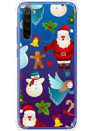 Чехол силикон с усиленными углами на телефон xiaomi redmi note 8t новогодний 1 "4614sp-1818-58250"