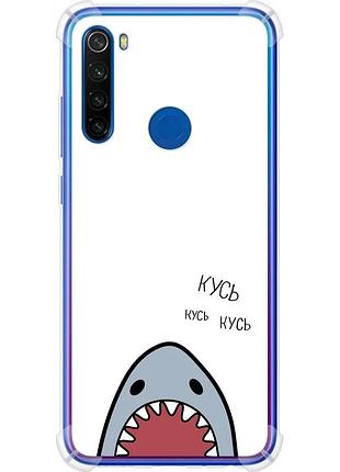 Чехол силикон с усиленными углами на телефон xiaomi redmi note 8t акула "4870sp-1818-58250"