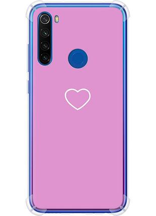 Чехол силикон с усиленными углами на телефон xiaomi redmi note 8t сердце 2 "4863sp-1818-58250"