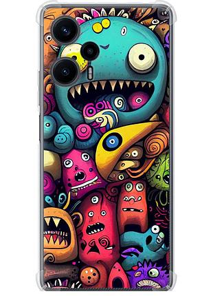 Чехол силикон с усиленными углами на телефон xiaomi redmi note 12 turbo cмешные монстры "5549sp-3025-58250"