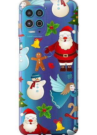 Чохол силіконовий на телефон motorola g100 новорічний 1 "4614u-2359-58250"