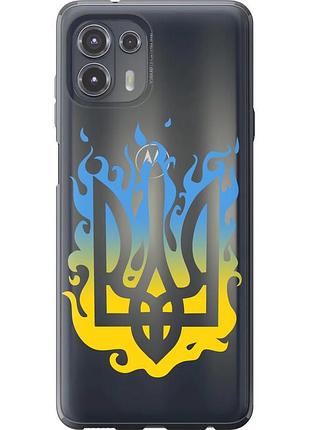 Чохол силіконовий патріотичний на телефон motorola edge 20 lite герб v1 "5258u-2496-58250"
